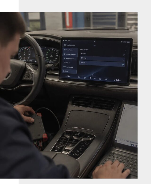 Русификация автомобиля BYD HAN для эксплуатации в Копейске